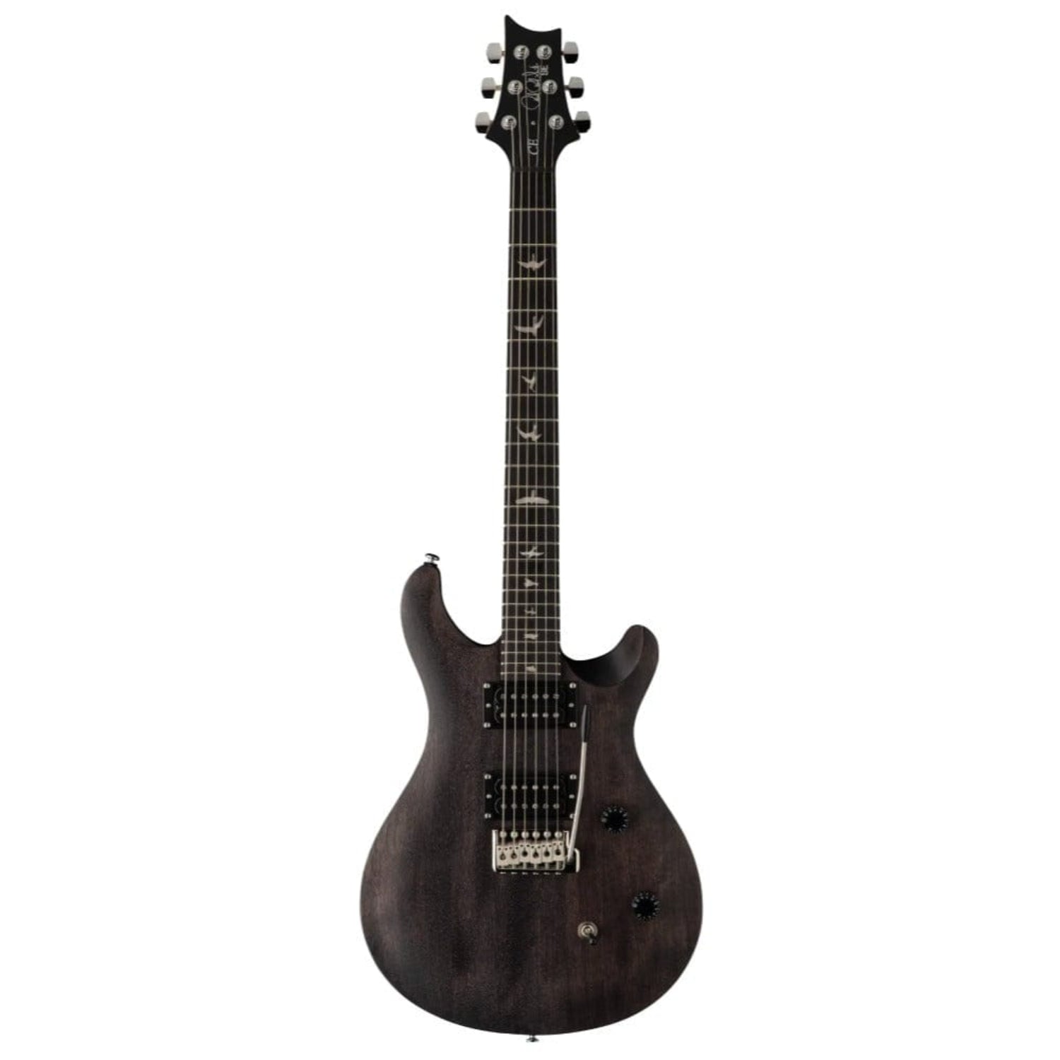prs electric guitars charcoal prs se ce 24 standard satin 6 string electric guitar with gigbag #color_charcoal